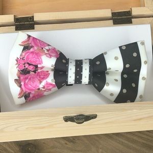 NEW Novelty Adjustable Bow Tie by NDT - Cute Pink